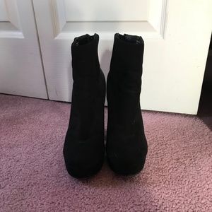 Platform Block Heel Ankle Boots